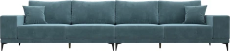 Диван прямой Льюес Лонг (Бирюзовый/Велюр) Лига Диванов арт.122384