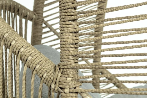 "Барселона" кресло-кокон из искусственного ротанга, цвет соломенный 4SIS арт.УТ-00009339