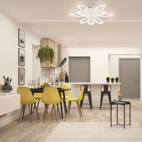 Потолочная люстра Escada Ecla 10242/9 LED*115W White (ночной режим, 220V, пульт управления)