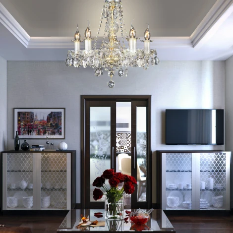 Потолочная люстра Максисвет 6660 2-6660-5-FG E14