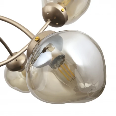 Потолочная люстра на штанге в виде молекул Freya Volani FR8017PL-08MG