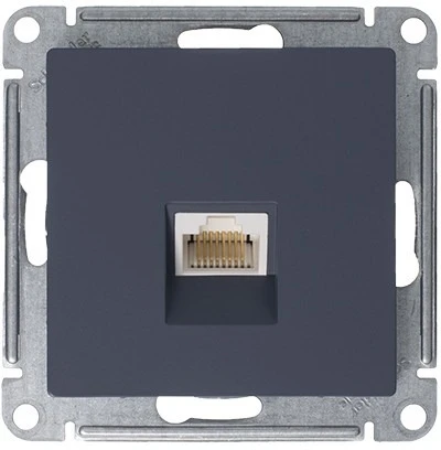 Розетка встраиваемая Ethernet RJ-45 (грифель) Systeme Electric AtlasDesign ATN000783