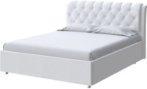 PROxSON Кровать Chester (Ткань: Велюр Teddy Снежный) 90x200