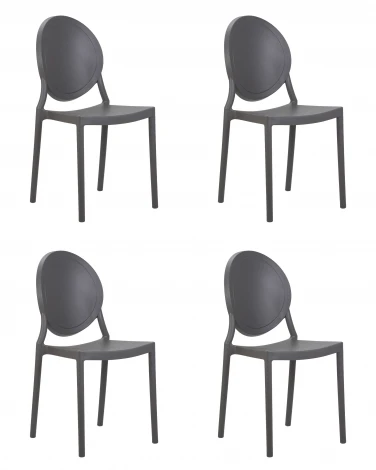 Набор 4 шт стул обеденный DOBRIN ALBERT (цвет серый)