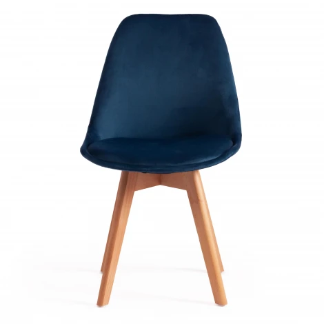 Стул TULIP SOFT (mod. 74) желтый (HLR 41)/натуральный (вельвет/дерево)