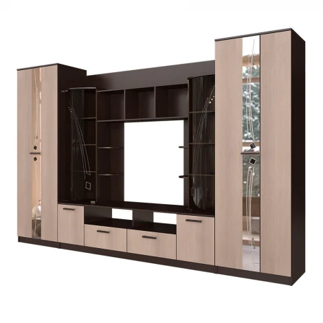 Стенка в гостиную БТС Венеция, венге