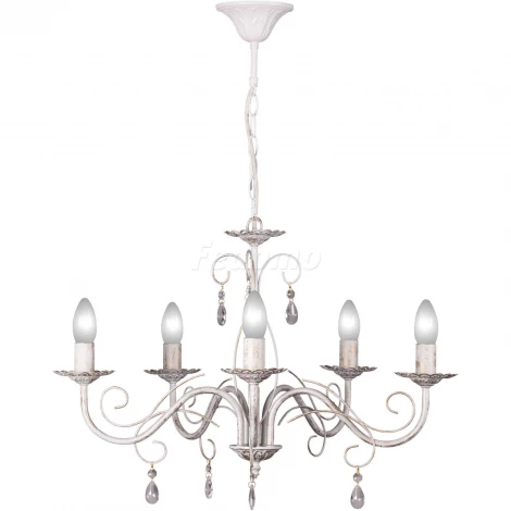 Люстра подвесная Day&Night, 5 ламп, белый с золотом и прозрачным