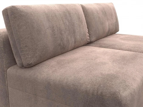 Диван угловой модульный Лига-060 НПБ угол универсальный (ЛДСП,Брус,Фанера/Пластик/Велюр/Бежевый) Лига Диванов 129494