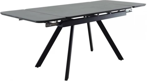 Стол Arthur раскладной 120-184x80x75см, керамогранит чёрный мрамор Greys Black, чёрный Bradex Home арт.RF 0677