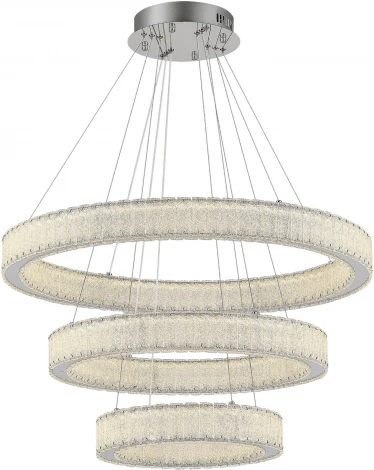 Подвесной светильник ярусный ST Luce Latozzo SL6008.103.03 Хром/Хром LED 3*95W 3000K (220V, на тросе)
