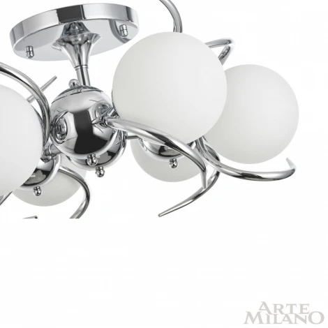 Потолочная люстра на штанге Arte Milano 271007/6C Ni (220V, шарики)