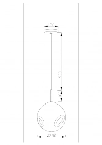 Подвесной светильник в форме шара Moderli Amo V11520-1P (220V, на проводе, шар)