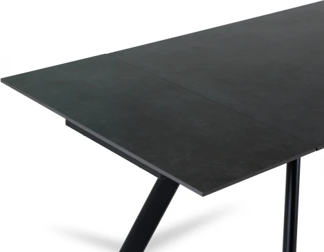 Раскладной обеденный стол Bronte ОГОГО Обстановочка! (Керамика/Черный) арт.926803