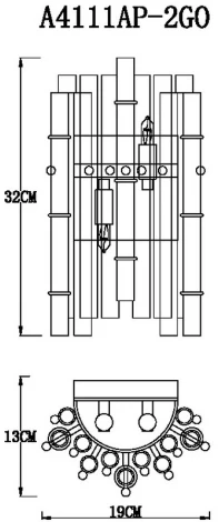 Бра Arte Lamp Crystalla A4111AP-2GO (220V)