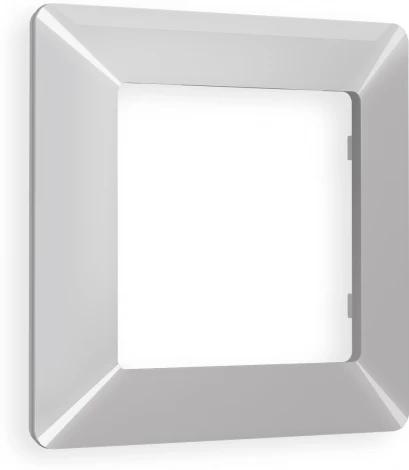 Рамка Ambrella Volt ALFA Line (Серебро глянец) 1-ая AF110401