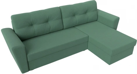 Диван угловой Амстердам Лайт правый угол (Зеленый/Рогожка) Лига Диванов арт.121171