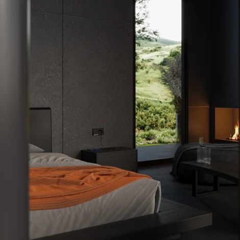 Накладка для розетки с заземлением и защитными шторками с USB A+C (антрацит) Voltum S70 Metal VLSM001012