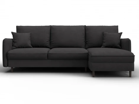 Диван угловой Лига-064 НПБ угол универсальный (ДСП/Дерево/Замша/Коричневый) Лига Диванов 129637