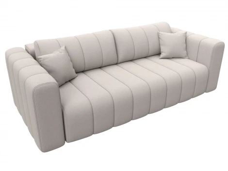 Диван прямой Лига-062 НПБ (ДСП,Фанера,ХДФ/Пластик/Замша/Бежевый) Лига Диванов 130293