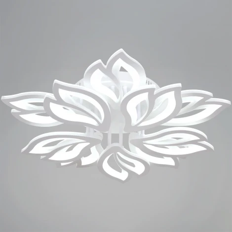 Потолочная люстра светодиодная на штанге с пультом с регулировкой цветовой температуры, яркости и с ночным режимом Reluce 00150-0.3-5+5 WH