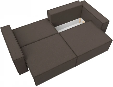 Диван прямой Куба (Коричневый/Рогожка) Лига Диванов арт.124096