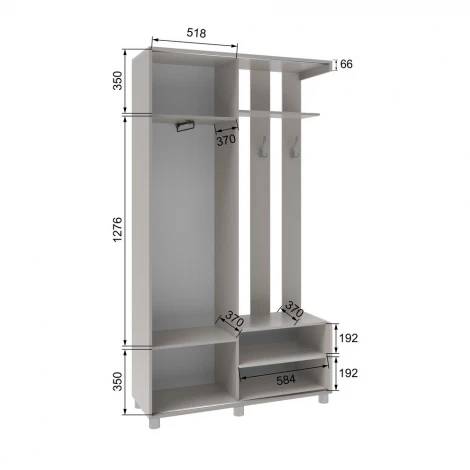 Прихожая ТЭКС Ларго-2, Кашемир