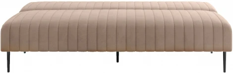 Baccara диван-кровать трехместный прямой без подлокотников, бархат бежевый 05 Top Concept арт.14472