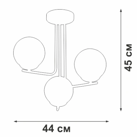 Потолочная люстра на штанге V4942-1/3PL Vitaluce (220V, шарики)