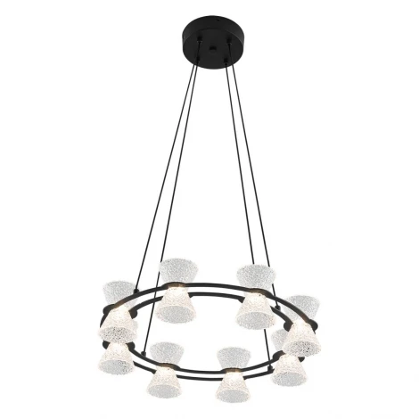 Люстра подвесная Lumion Vinora 8341/28L черный/прозрачный металл/акрил LED 28W 3000K 220V