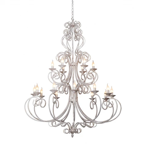 Подвесная большая люстра Vitaluce V1094/12+6 (220V, на цепи, свеча)