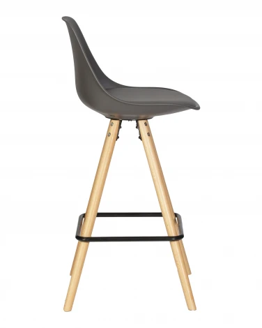 Набор 2 шт стул полубарный DOBRIN RONNI (ножки светлый бук, тёмно-серый (GR-04))