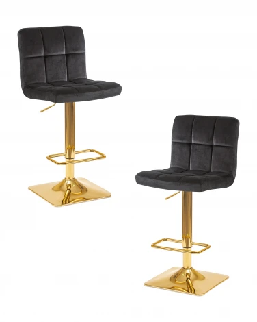 Набор 2 шт стул барный DOBRIN GOLDIE (черный велюр (MJ9-101))