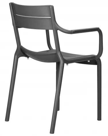 Набор 4 шт стул обеденный DOBRIN TIM ARM (темно-серый (GR-04))