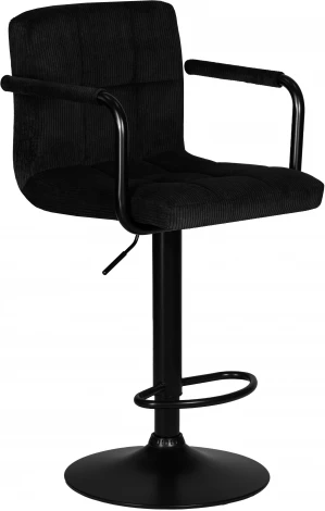Стул барный DOBRIN KRUGER ARM BLACK (черный вельвет (LAR-E2041-52))