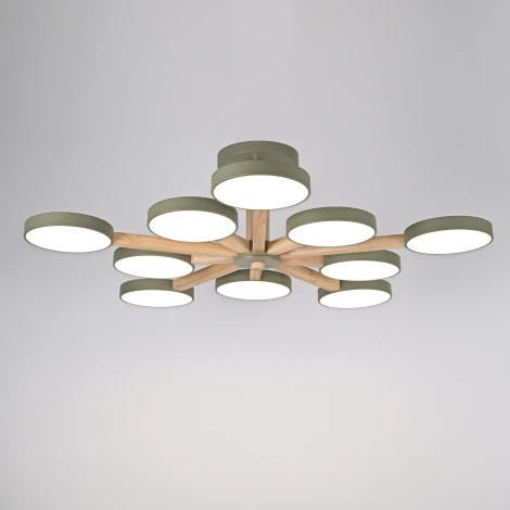 Потолочная люстра Wi-Fi на штанге Turna L10 Khaki By ImperiumLoft Turna-B01 (LED, 220V, голосовое управление, умный дом - Алиса)