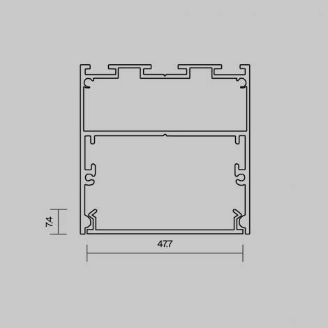 Рассеиватель для профиля 50×50 черный, 3 м Maytoni 642049