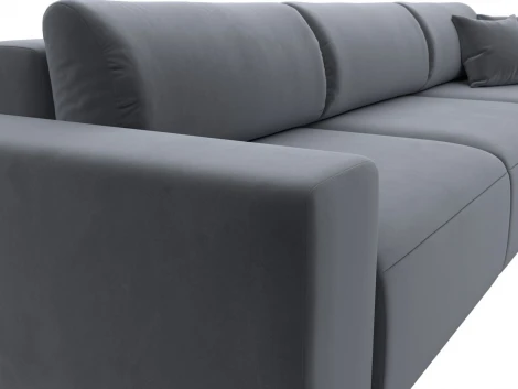 Диван прямой Лига-036 НПБ Классик Лонг (Серый/Велюр) Лига Диванов арт.121327