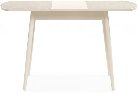Стеклянный стол Woodville Калверт кремовый 551084
