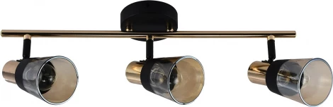 Настенно-потолочный спот Escada Brandy 684/3P 3x40Вт E14, металл/стекло, чёрный/золото