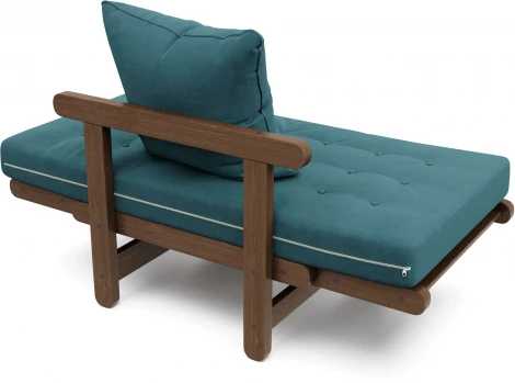 Кресло Arsko Сламбер орех голубой велюр