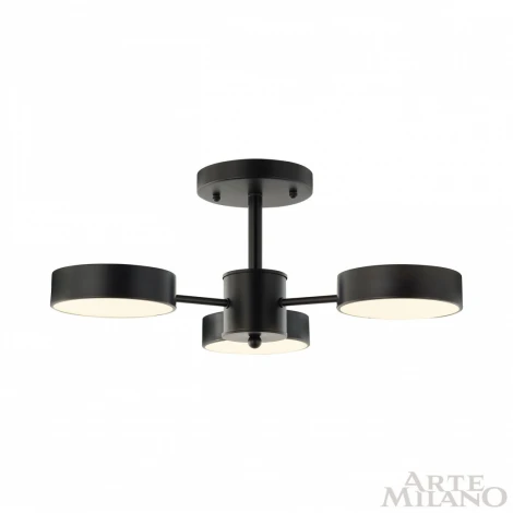 Потолочная люстра на штанге Arte Milano Ferrara 250906/3B Bk (LED, 220V, круглые)