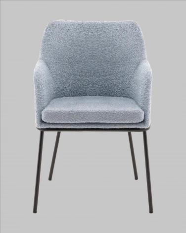 Стул с подлокотниками Кози new ткань букле синий Stool Group арт.УТ000040877