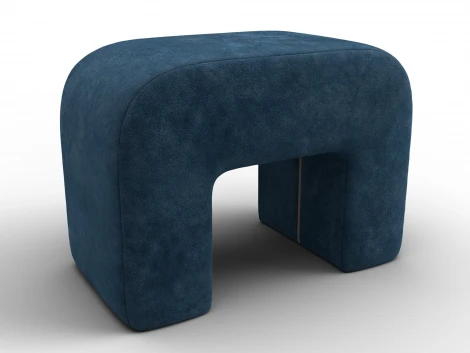 Пуф 008 (ДСП,Брус,Фанера,Велюр/Синий) Лига Диванов 132523