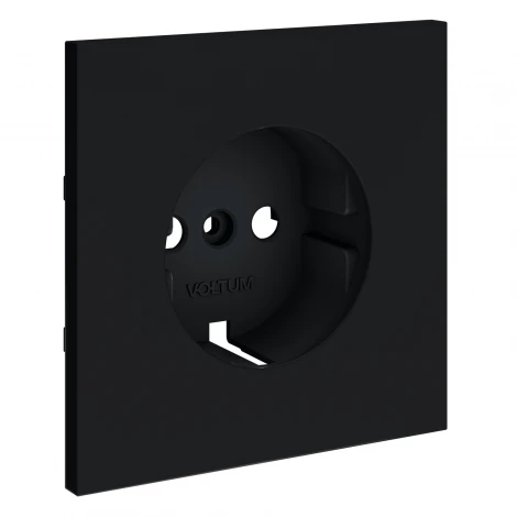 Накладка для розетки с заземлением Voltum S70 VLS000608 (графит)