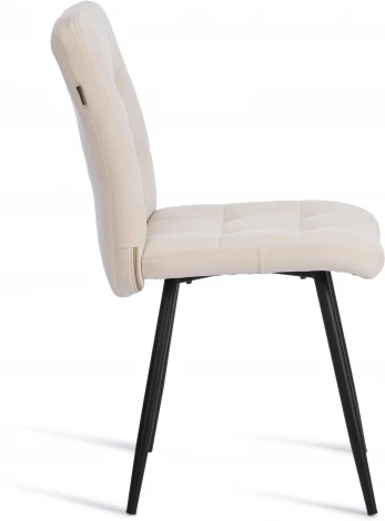 Стул обеденный Medeo Tetchair (Флок/Молочный,Черный) арт.24648