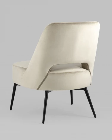 Кресло Stool Group лаунж Бостон велюр бежевый УТ000035317