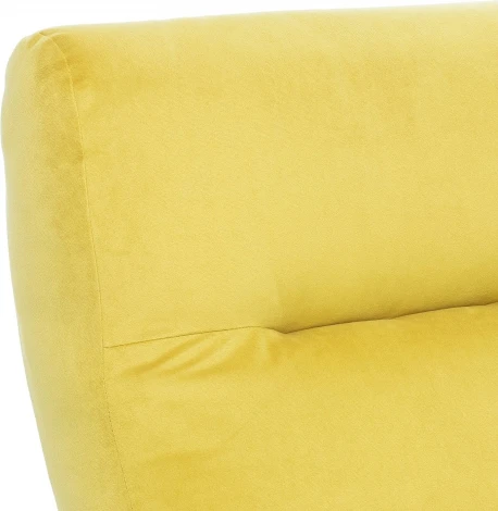Кресло-качалка Leset Милано (Фанера,Березовый шпон,Металл,Велюр/Желтый) арт.2500000066887