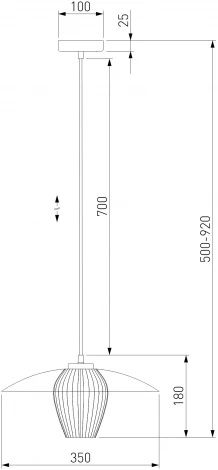 Подвесной светильник Eurosvet Kamari 50259/1 белый/дымчатый (220V, на проводе)