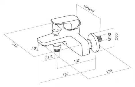 Смеситель Am.Pm Spirit F7010032 для ванны с душем