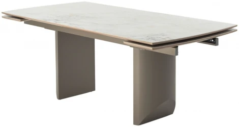 Стол ПУАНТО 200 цвет КРЕМ (BRECHA CREMA ELEGANCE), керамика / Латте каркас M-City 64412